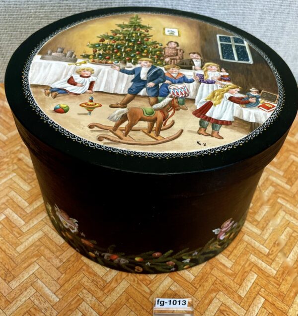 Reich bemalte Weihnachtsdose – Bild 2