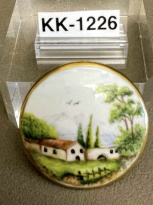 Porzellan Brosche