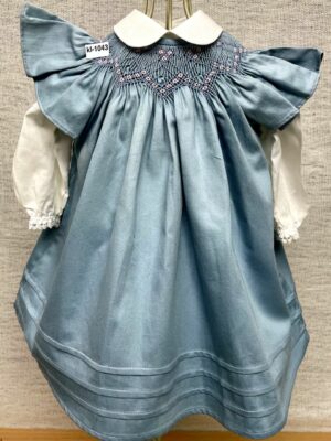 Smok Baumwolle Kleid mit Bluse