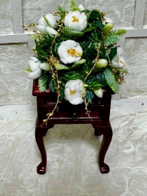 Braut Bouquet mit Beistelltisch
