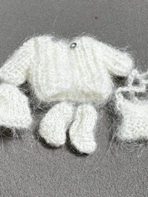 Mohair Strickgarnitur 1:12 für Gr. 7 cm