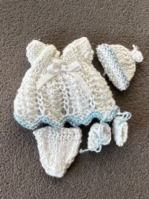 Baby Strick Kleid  1:12  für Gr. 5 cm