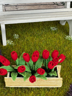 Zwei Holz Tulpenkisten 1:12