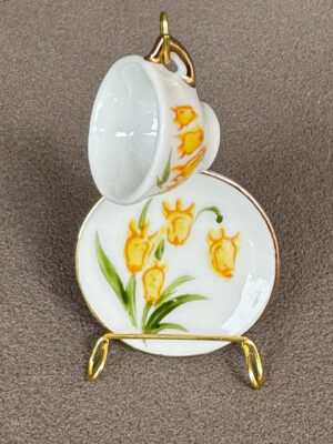 Porzellan Tasse mit Untersatz