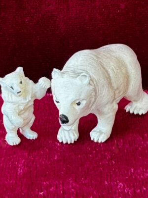 2 Eisbären Elfenbein
